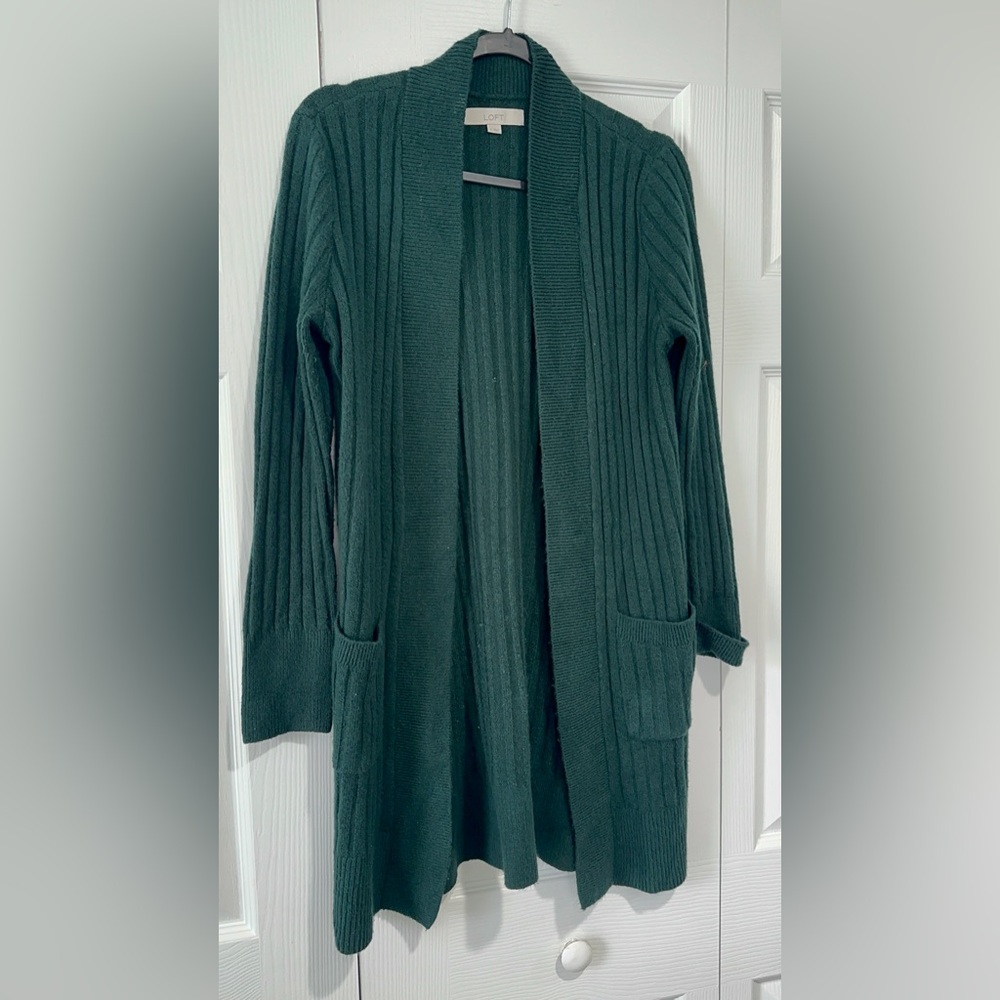 Women's Green Sweater Cardigan